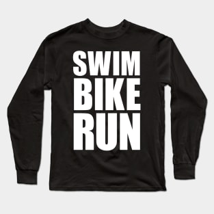 SWIM BIKE RUN TRIATHLON KONA Long Sleeve T-Shirt